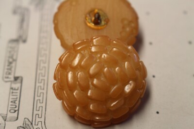 Bouton De Mercerie Ancien Rose Et Or - Lot De 1 à 10 Pièces - Occasion