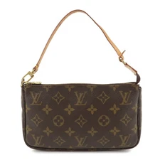 Auth Louis Vuitton Monogram Pochette Accessoires Pouch M51980 Used
