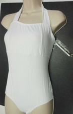 BodyWrappers BWP203 White Halter openback leotard Prowear Leotard LG, XLA, 2x