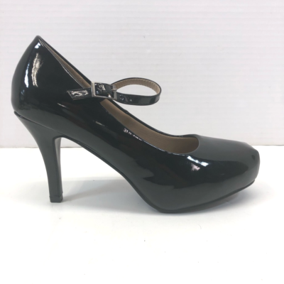#ad Delicacy Heels Womens 7.5 Cyndi Classic Pump Black Patent Leather Buckle NEW $20.99