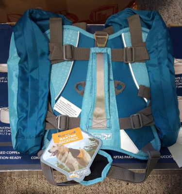 Kurgo Big Baxter Adventure Backpack Blue 7.5 L Dogs 50 to 110 lbs NWT