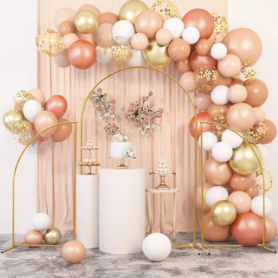 Metal Wedding Stand Backdrop Rack DIY Party Arch Flower Holder with Fabric Cover - Image 4 of 4