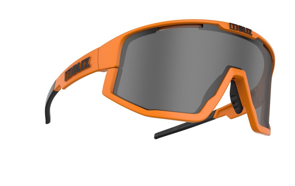 GAFAS DE SOL BLIZ FUSION, Marco Naranja Neón, Lente Humo 100% Protección UV. Nuevo