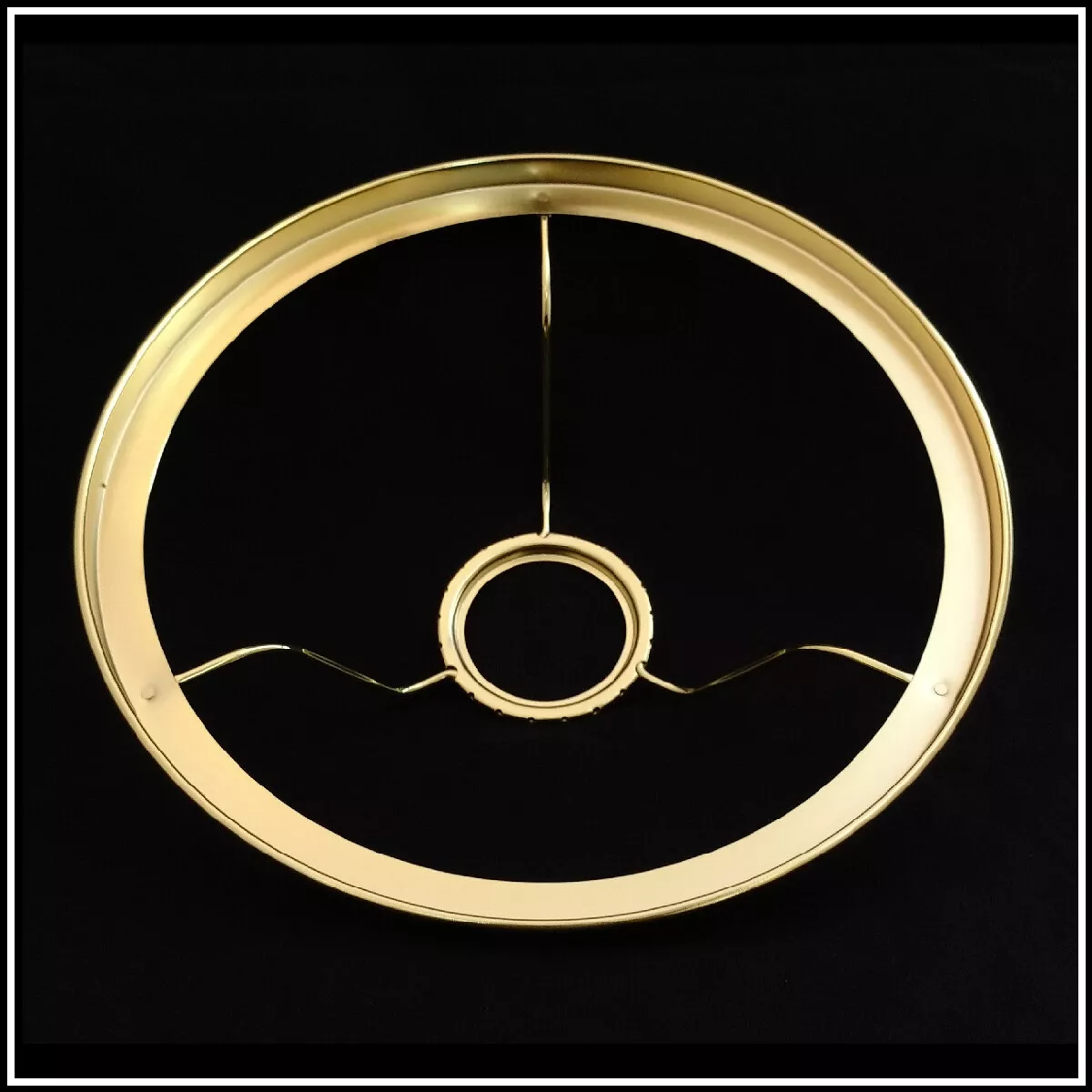 ALADDIN LAMP BRAND 401RB 10 INCH BRASS SHADE RING SHADE HOLDER TRIPOD