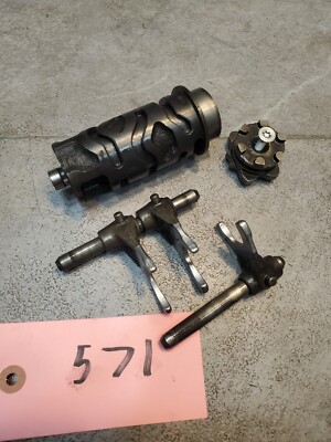 87 Yamaha TT225 TT 225 Transmission Shift Forks Drum Cam Star Bar 571