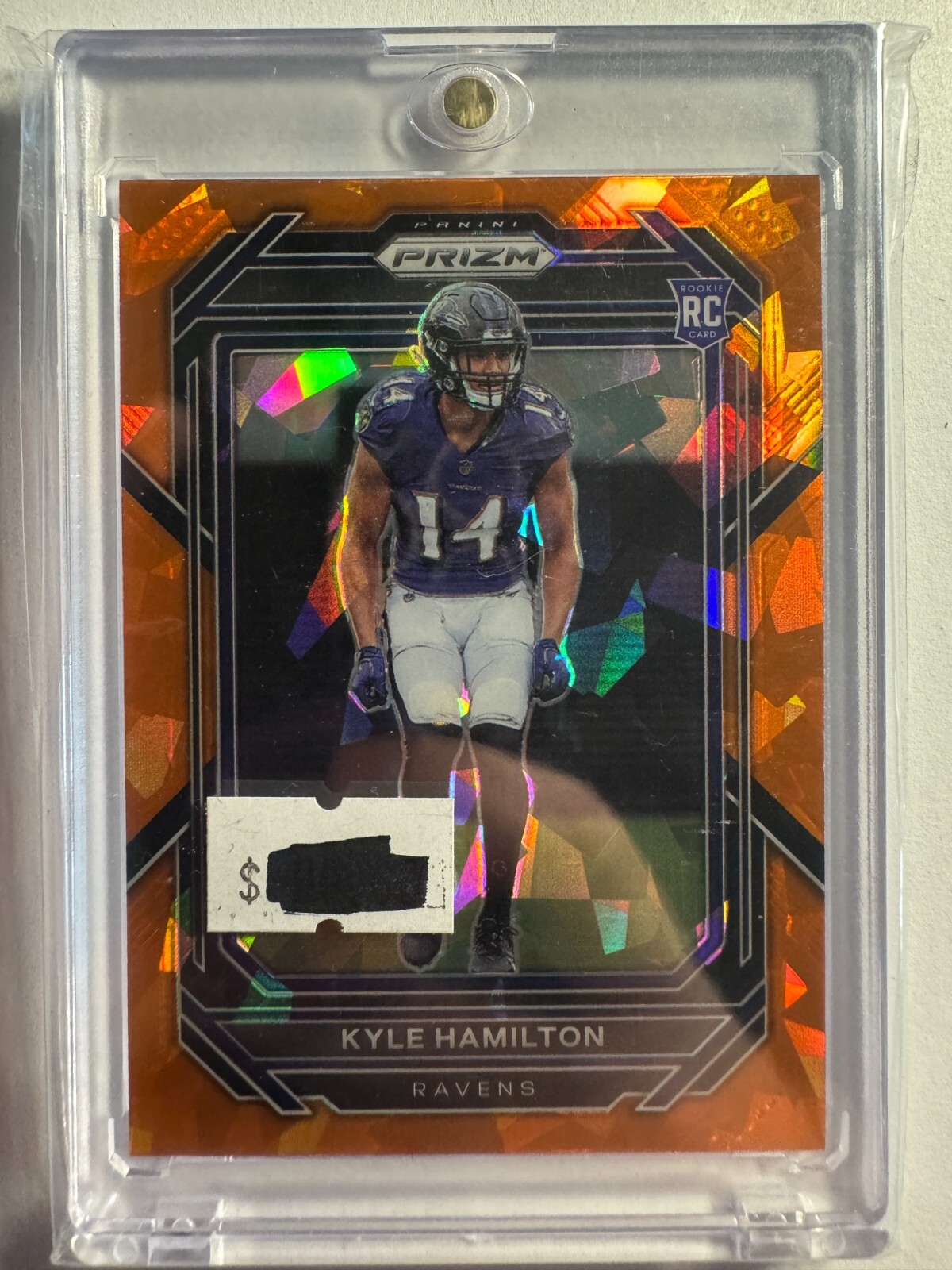 K243,563 - 2022 Panini Prizm Prizms Orange Ice #342 Kyle Hamilton