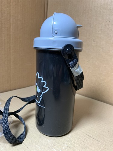 Vtg 2012 Sanrio Hello Kitty Badtz Maru black plastic water bottle tumbler STRAP - Picture 6 of 18