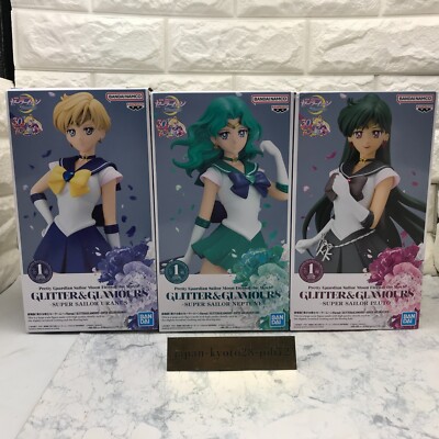 Sailor Moon Eternal SUPER SAILOR NEPTUNE URANUS PLUTO 3er Set Glitter Glamours