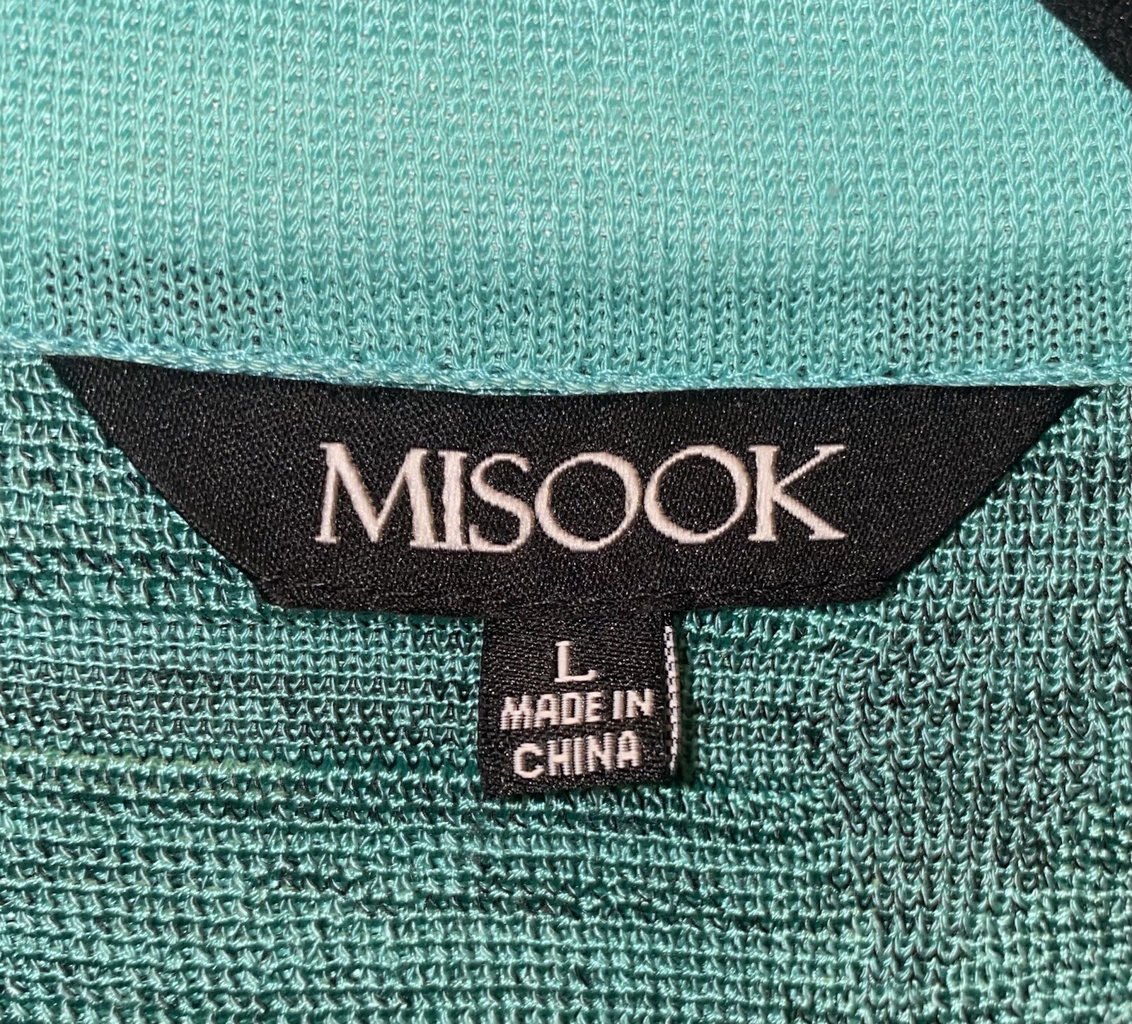 Misook Turquoise Knit Topper Jacket Cardigan, no … - image 2