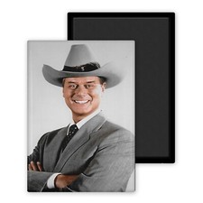 JR Dallas Larry Hagman - Magnet personalisiert 54x78mm Foto Kühlschrank