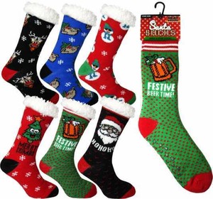 mens novelty christmas slippers