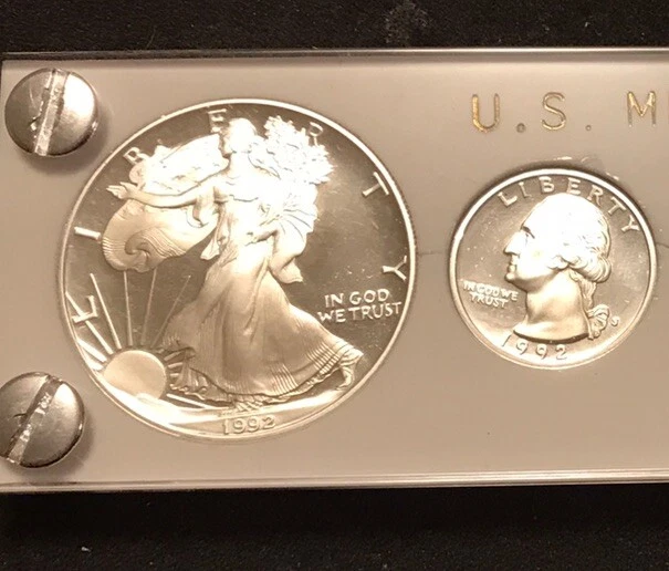 1992 Silver US Mint Proof Set With Silver Eagle Display Box - Image 2 of 4