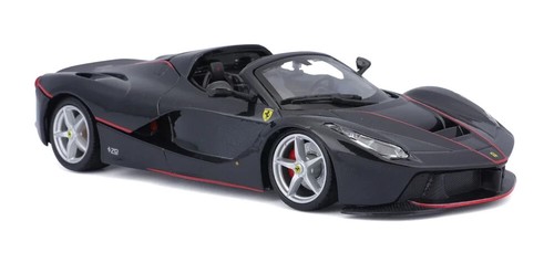 2016 Ferrari LaFerrari Aperta 1/24 Scale Diecast Model by Bburago - BLACK - BOX - Picture 2 of 10