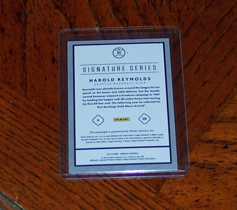 HAROLD REYNOLDS 2015 DONRUSS BLUE SIG SERIES AUTO 57/99 MINT - Image 2 of 3