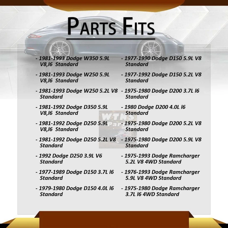 Se adapta a 1975~1981 Plymouth Trailduster GMB eje trasero todas las juntas junta universal Foto 3 de 4