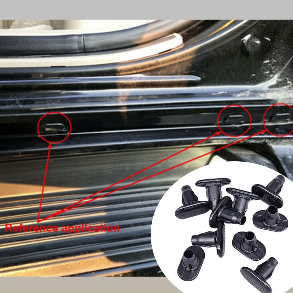 Molding Clips Rocker Panel 10 Clips/set Black Retainer Clamps Left ...