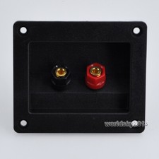 2pcs Square 2-Way Speaker Junction Box Copper Terminal Binding Post 92x80mm 8