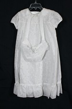 JC PENNEYS EGG SHELL GIRLS CHRISTENING GOWN, SLIP  BONNET LARGE NEW WITH TAGS