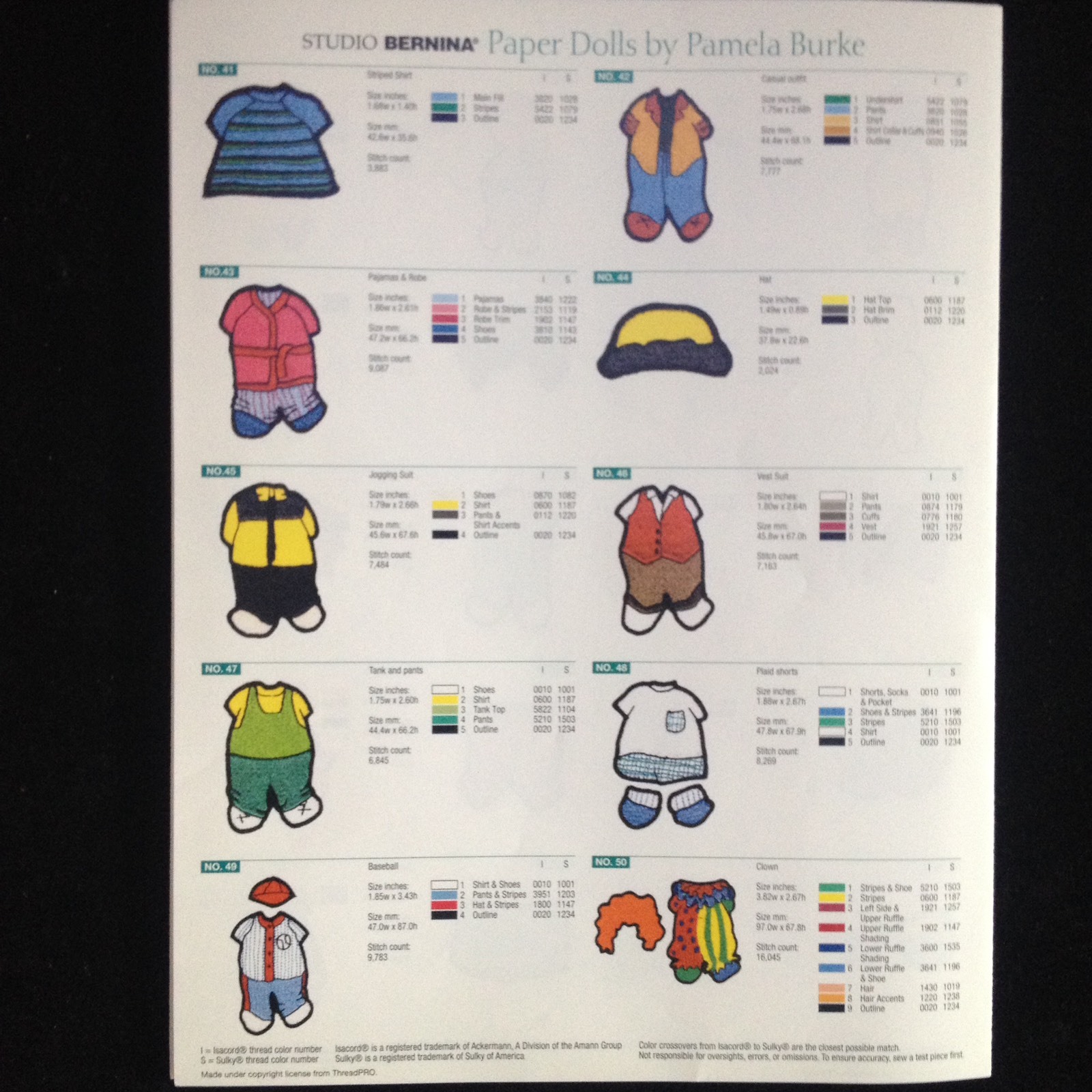 Paper Dolls Embroidery Designs Card 522 for Bernina Artista Series & Deco