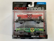 JAKKS Pacific Power Trains. 1 Pack of 2 Train Cars plus 14-Piece Track, 8 Feet