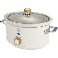Swan SF17021WHTN Nordic Slow Cooker 3.5 Litres 200 Watt Cotton White