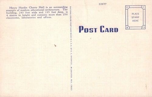 Henry Hardin Cherry Hall - Bowling Green, Kentucky - litografia non spedita - Foto 3 di 3