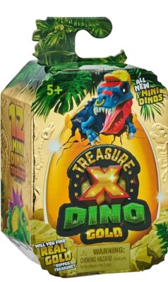 TreasureXDino Gold Mini Dino Toy Dig & Discover Real Dig Adventure