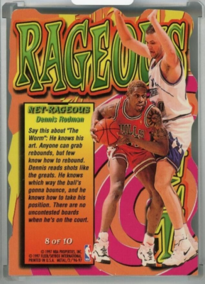 1996-97 Fleer Metal Net-Rageous Dennis Rodman #8 8of10 Chicago