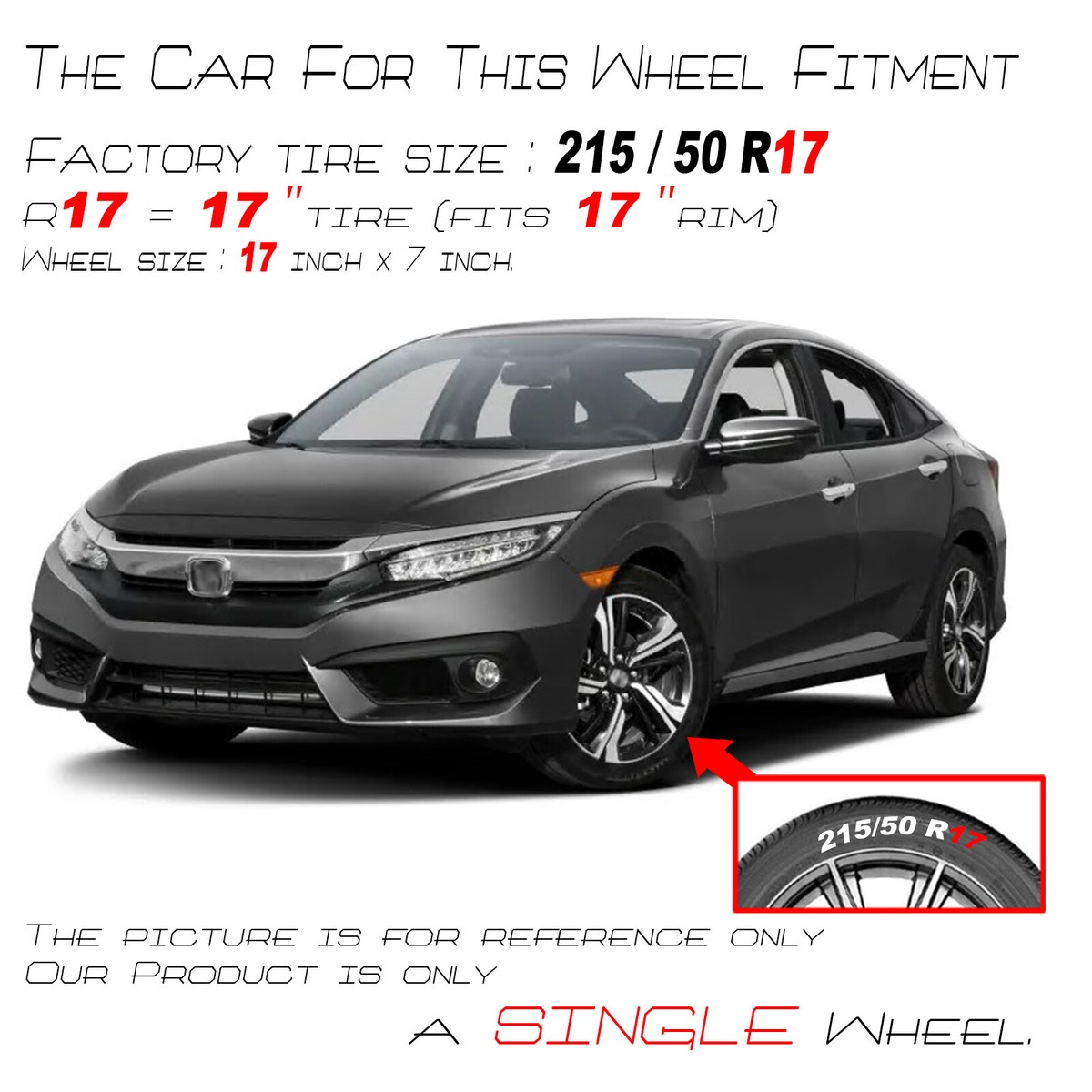 For Honda Civic OEM Design Wheel 17