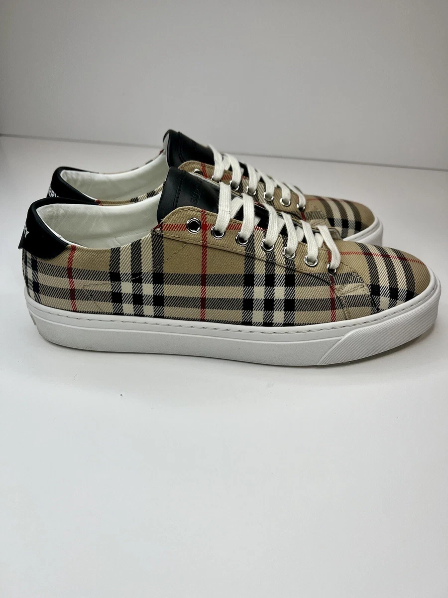 Burberry vintage check canvas low top sneakers Authentic