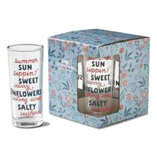 Tag Summer Sippin Cocktail Drinking Glasses 10oz Drink Glass Set of 4 G13668 NIB