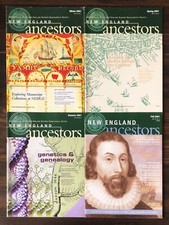2001 New England Ancestors Magazine, Lot of 5