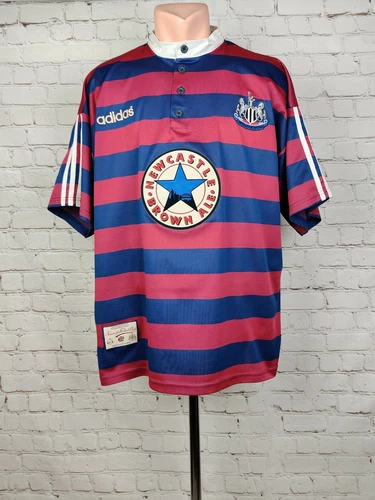 Football shirt soccer Newcastle United Magpies Away 1995/1996 Adidas XL Jersey