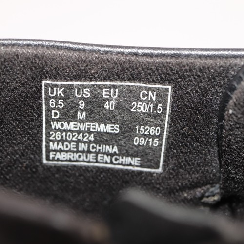 Clarks Womens Camryn Fiona Boot Size 9 M Black Leather Wedge Heel Bootie Comfy - 第 13/14 張圖片