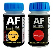 Lackstift für  Porsche X4 Speedgelb + Klarlack je 50ml Autolack Basislack SET