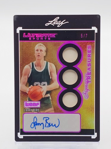 LARRY BIRD 2026-27 ULTIMATE SPORTS SIGNATURE TREASURES PINK AUTO PATCH /7 Q7188