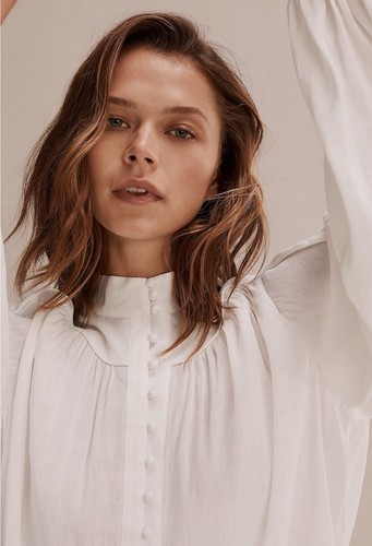 Country Road Blouson Sleeve Shirt, Sz16 , Antique White , NWT , $179 - Picture 2 of 4