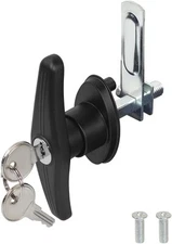 Truck Cap Camper Shell T-Handle Lock Latch Replacement Parts, Bed Black 