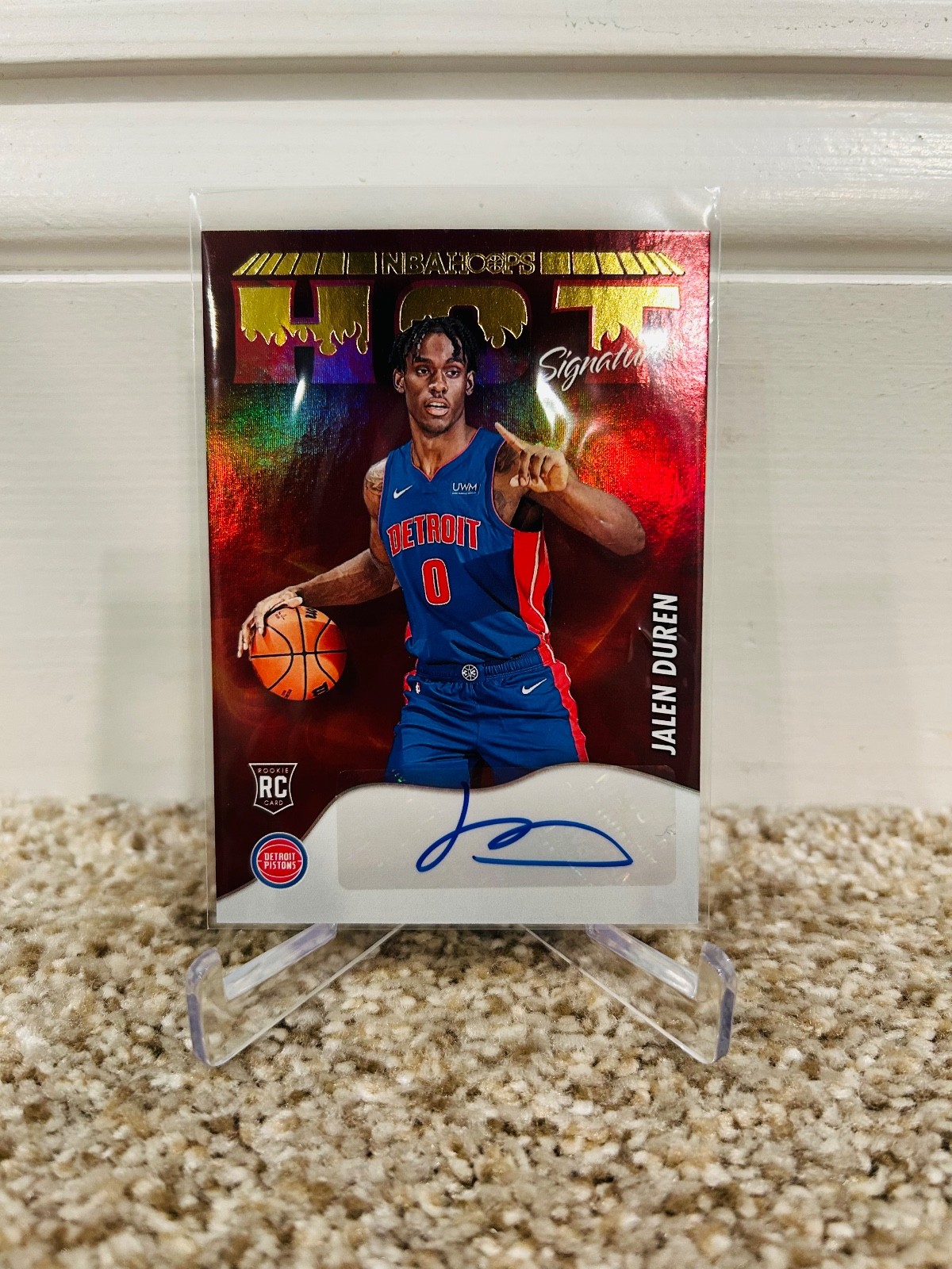 Jalen Duren 2022 Hoops #HSR-JLD Hot Signatures Rookies Price Guide 