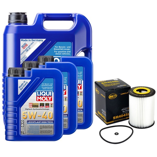 MotoröL Set High Tech 5W-40 Liqui Moly 8 Liter + ÖLfilter FüR Mercedes C-Klasse-image