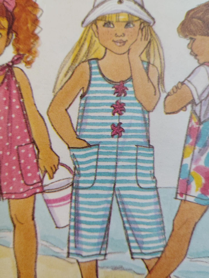 Комбинезон для девочек SX S M L Butterick Busybodies 6814 швейный узор летние шорты - Изображение 4 из 4