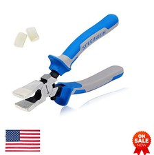 Glass Running Pliers 8 Inch Curved Jaws Rubber Tips Carbon Steel for Stained