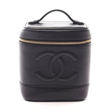 Chanel Coco Mark Leather Handbag Black