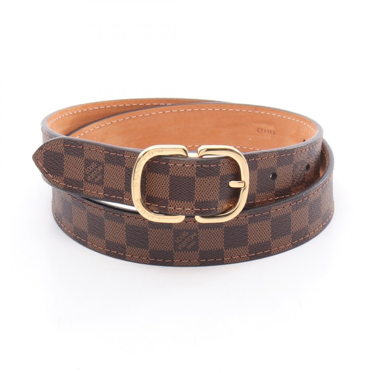 LOUIS VUITTON Ceinture mini belt M9744 Damier canvas PVC Brown