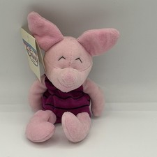 Walt Disney World PIGLET Bean Bag Plush Toy 8" Pink NWT