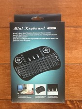 2.4gHz - Backlit Mini Wireless Handheld Keyboard Mouse Touchpad Black - 7 COLOR