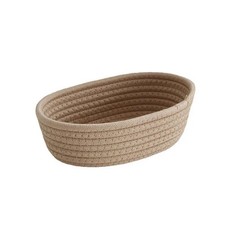 Nordic Cotton Rope Storage Basket – Woven Organizer for Desktop, Cosmetics & Key