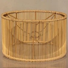 Bamboo LampShades Medium Rattan Lamp shade,Drum,Boho Lamp shades For Table La...