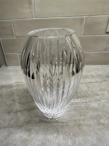 VINTAGE WATERFORD CARINA PATTERN LARGE 7” LEAD  CRYSTAL ETCHED  VASE RETIRED