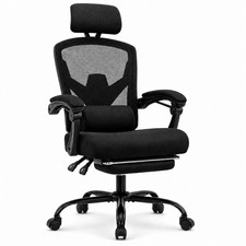 Ergonomic Reclining Mesh Office Chair Footres...